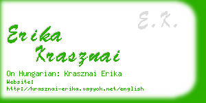 erika krasznai business card